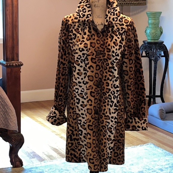 Dennis Basso reversible Leopard raincoat - Picture 7 of 9